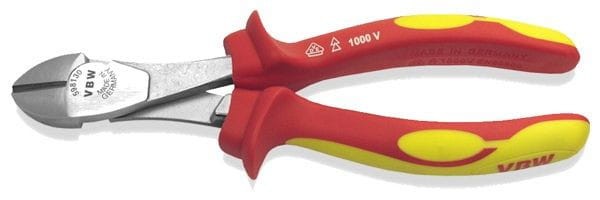 Szczypce tn.boczne wzm.VDE-1000V 180mm, chrom 12659 56012659 Alarm