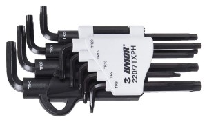 Zestaw narzędzi Torx T9-T40 o profilu TX na plastikowym wieszaku Unior (613089) 220/7TXPH AP MTM