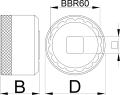 Bottom Bracket Socket BBR60 Unior (627620) 1671.BBR60