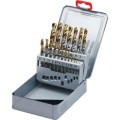 Zestaw wierteł do nawierceń 1-10mm x0,5mm HSS TiN 19szt. SwissTech SWT1259010A