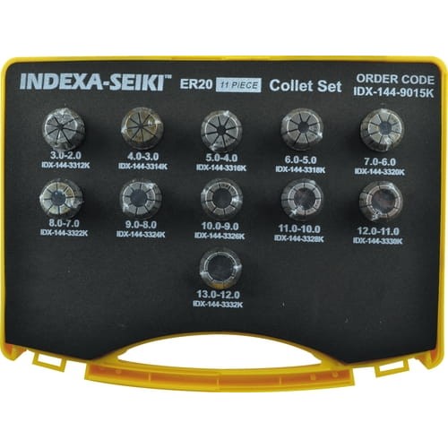 Zestaw tulejek zaciskowych ER20 2-13mm 11szt. Indexa IDX1449015K IDX-144-9015K