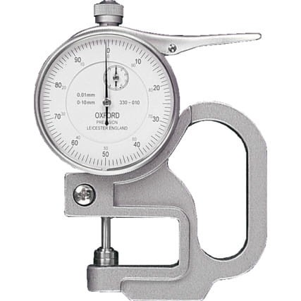 Grubościomierz zegarowy 0-10mm 0,01mm Oxford Precision OXD3300100K OXD-330-0100K