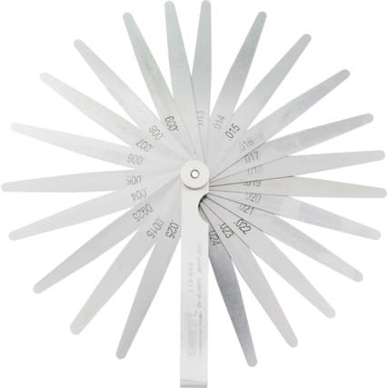 Szczelinomierz calowy listkowy 0,0015"-0,25" 26szt. ostrzy płytkowy Kennedy KEN5180690K