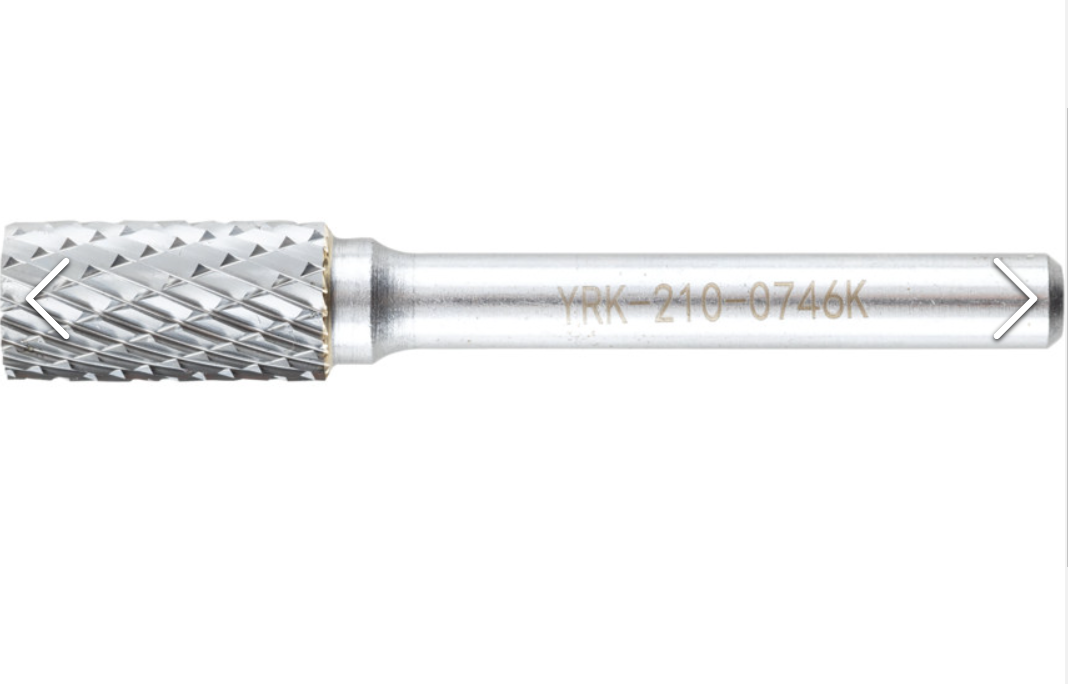 Pilnik obrotowy 10mm x19mm węglikowy cylindryczny płasko zakończony York Abrasives YRK2100746K