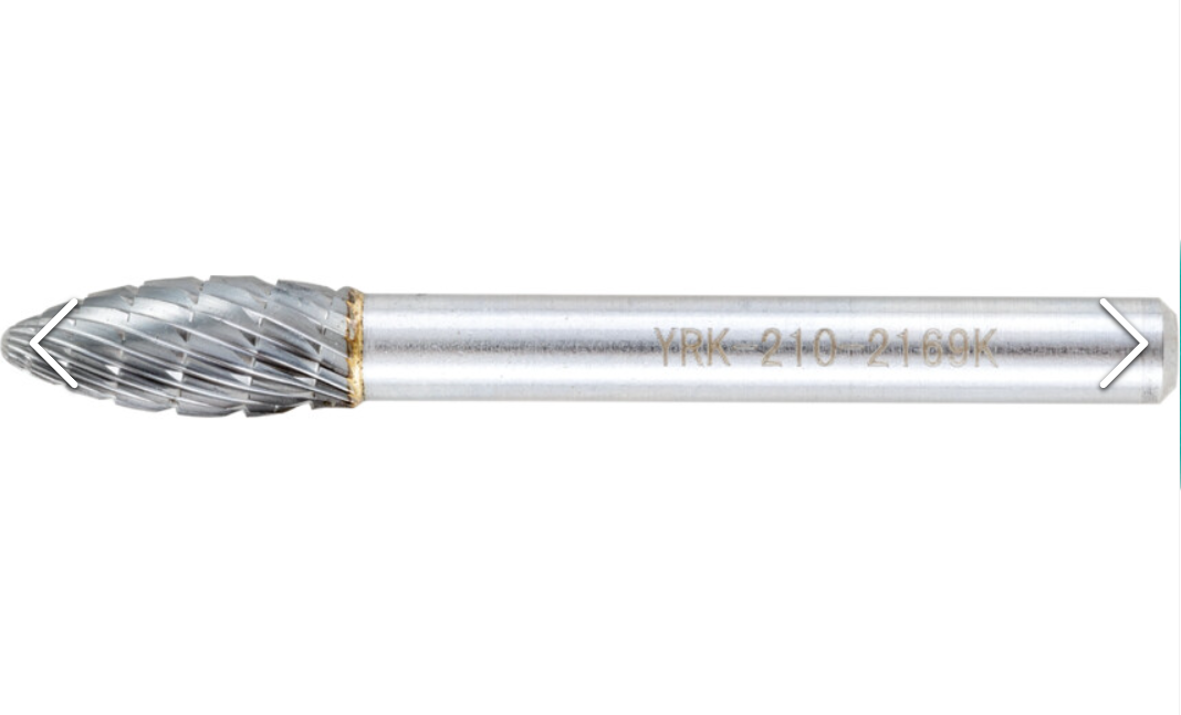 Pilnik obrotowy 8mm x19mm węglikowy płomieniowy York Abrasives YRK2102169K