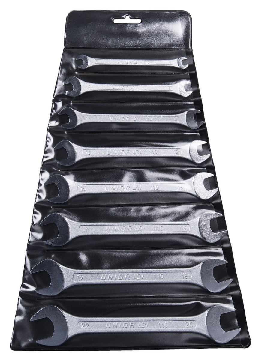Zestaw kluczy płaskich 6-22mm 8szt. dwustronnych w plastikowym pokrowcu Unior (600109)