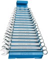 Zestaw kluczy płasko-oczkowych 6-22mm 17szt. długi na metalowym stojaku Unior (605537)