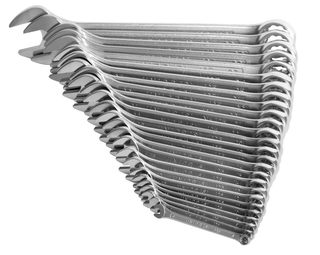 Zestaw kluczy płasko-oczkowych 6-32mm 26szt. krótkich w kartonie Unior (602098)