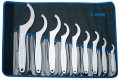 Zestaw kluczy hakowych w etui 30-115mm 9szt. Unior Tools 615156 255/2CT