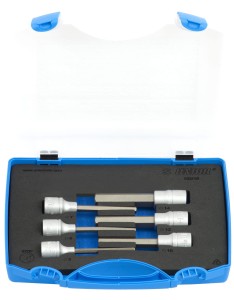 Zestaw długich nasadek z końcówką trzpieniową sześciokątną w plastikowej skrzynce 5-14 /7 Unior (619416) 192/16