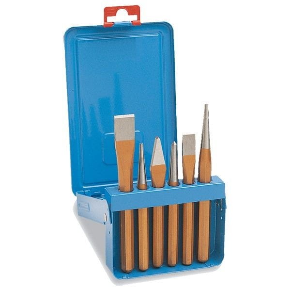 Zestaw przecinaków, punktaków i wybijaków, 6-częściowy w stojaku 30625 56030625 Alarm