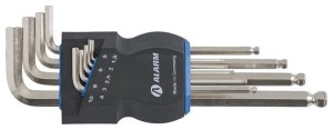 Zestaw kluczy trzpieniowych długich z kulką , 9-częściowy 1,5-10mm w plastikowym uchwycie 41500 56041500 Alarm