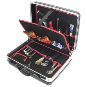 Walizka 480x370x180 z narzędxziami dla elektryka , 33el. 77300 56077300 Alarm