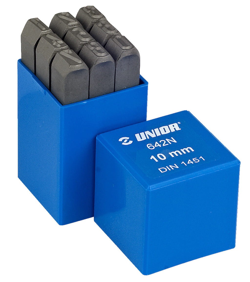 Zestaw znaczników 10mm 0-9 numeratorów cyfrowych Unior Tools (620943) 642NPB
