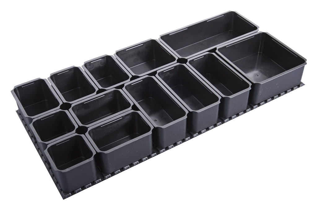 Zestaw plastikowych pudełek z podkładką Unior (627395) SET.PB.990HPBMOD