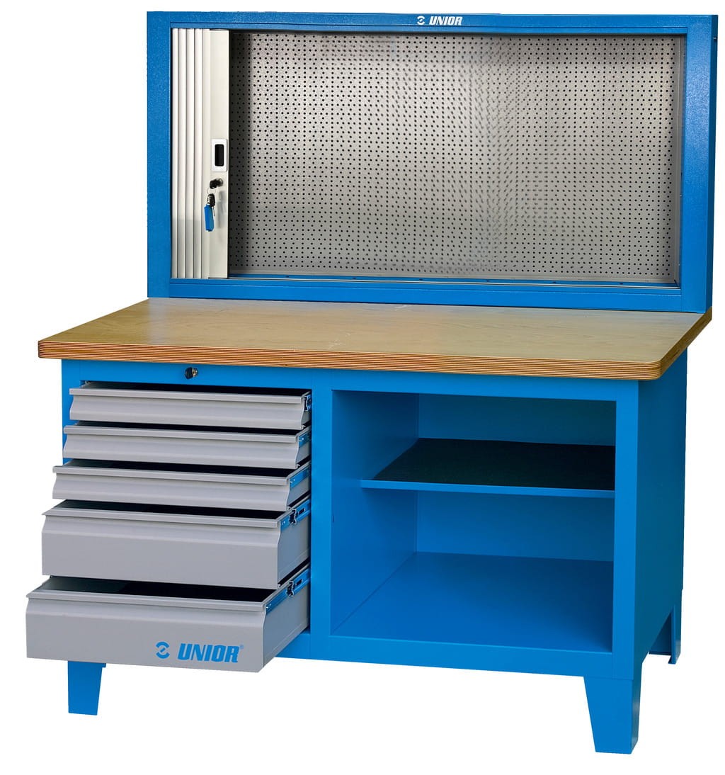 Stół warsztatowy z tablicą narzędziową wyposażoną w roletę Unior Tools (612331) 946ACR GAB-PAL