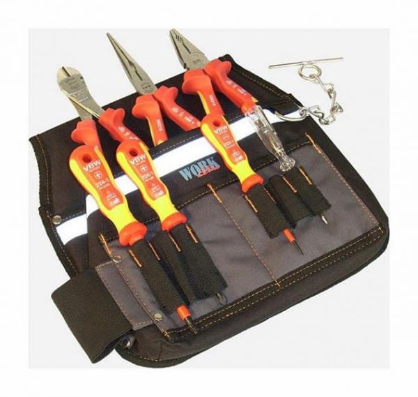 Zestaw szczypiec i wkretaków izolowanych 1000V VDE w pokrowcu 7szt. dla elektryków 880VDE 87880050 VBW