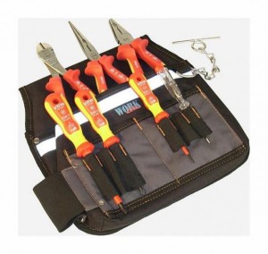 Zestaw szczypiec i wkretaków izolowanych 1000V VDE w pokrowcu 7szt. dla elektryków 880VDE 87880050 VBW