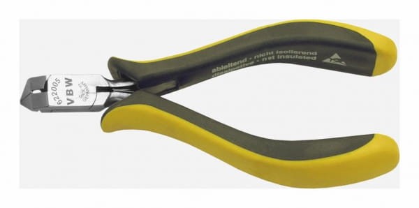 Szczypce tnące czołowe ESD dla elektroników 125mm ostrza bez skosu antystatyczne 622 87622005 VBW