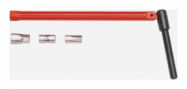 Klucz do nakrętek kranów L 360mm wejście sześciokątne 13mm z wymiennymi końcówkami 10, 11, 14mm 149/1 87149105 VBW