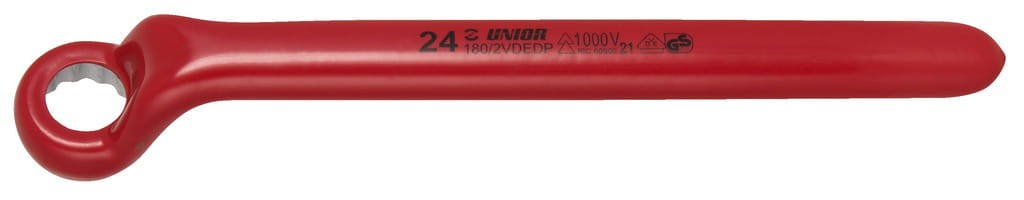 Klucz oczkowy odsadzony jednostronny izolowany VDE 24mm Unior (612194) 180/2VDEDP