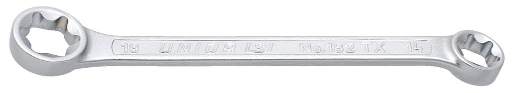 Klucz oczkowy E14xE18 Torx dwustronny o profilu wewnętrznym TX Unior (612894) 182/2BTX Wyprzedaż