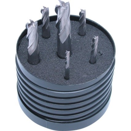 Zestaw frezów węglikowych 3-10mm trzpieniowych 4-ostrzowych 6szt. SwissTech SWT1615028A