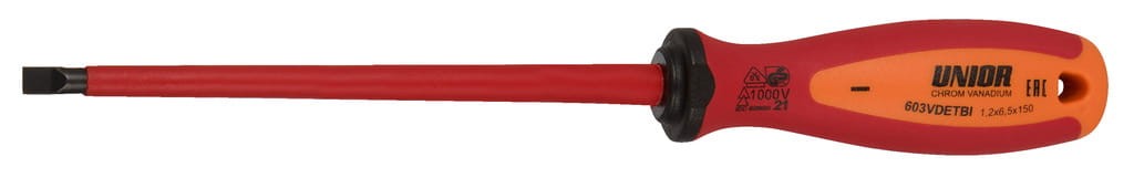 Wkrętak TBI dla elektryków izolowany VDE 0.6X3.5X100 Unior (616438) 603VDETBI