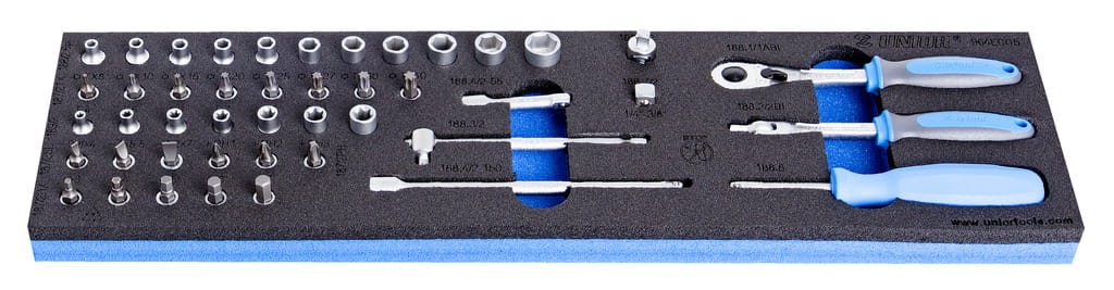 Zestaw kluczy nasadowych 1/4" na wkładce SOS /45 Unior (621290) 964ECO5