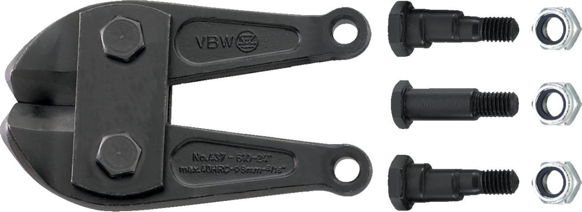 Szczęki wymienne z kompletem śrub do nożyc 437 002 (460mm) 437-1 87437131 VBW