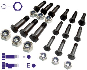 Zestaw śrub do nożyc VBW 989/1 87437100 VBW