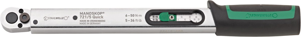 Klucz dynamometryczny 6-50Nm (5-36 ft.lb) z grzechotką 3/8" QUICK Stahlwille 50204005