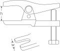Wyciskacz do przeg.kulowych rozw.18-22mm wys.20-50mm Stahlwille 71050010