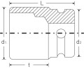 Nasadka 1/2" Impact 22mm 6-kątna krótka Stahlwille 23010022