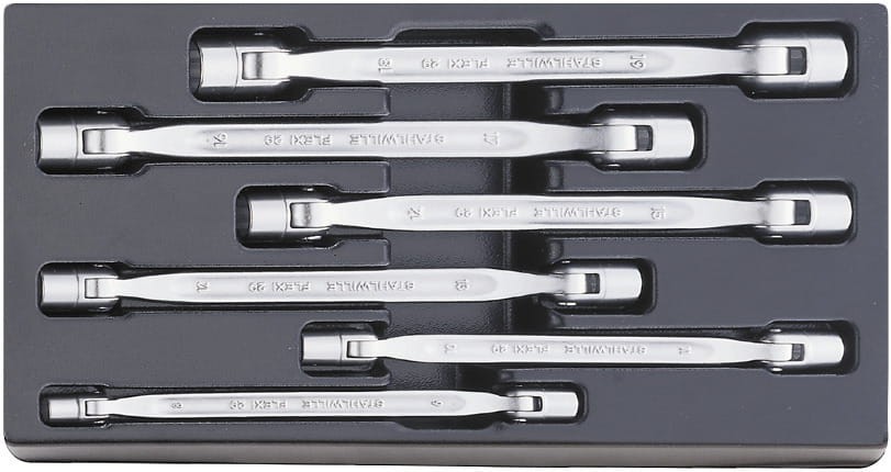 Zestaw ABS 1/3 kluczy nasadowych przegubowa 8-19mm 6-Częściowy Stahlwille 96838109