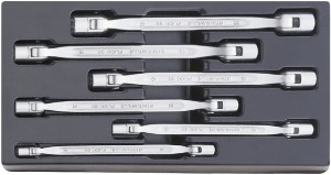Zestaw ABS 1/3 kluczy nasadowych przegubowa 8-19mm 6-Częściowy Stahlwille 96838109