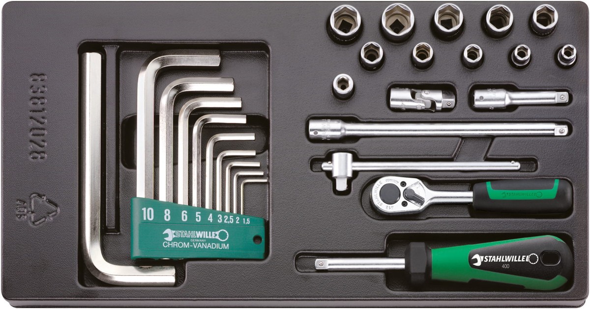 Zestaw ABS 1/3 narzędzi 1/4" 27-Częściowy Stahlwille 96838110