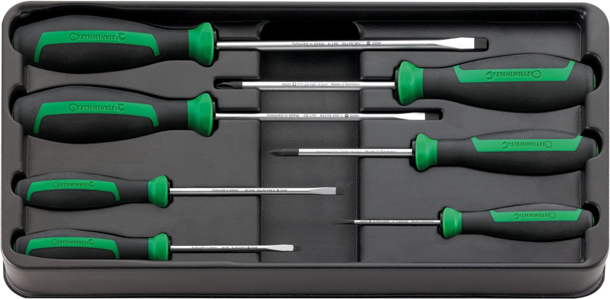 Zestaw ABS 1/3 wkrętaków płaskich i krzyżowych 7-Częściowy Stahlwille 96838236