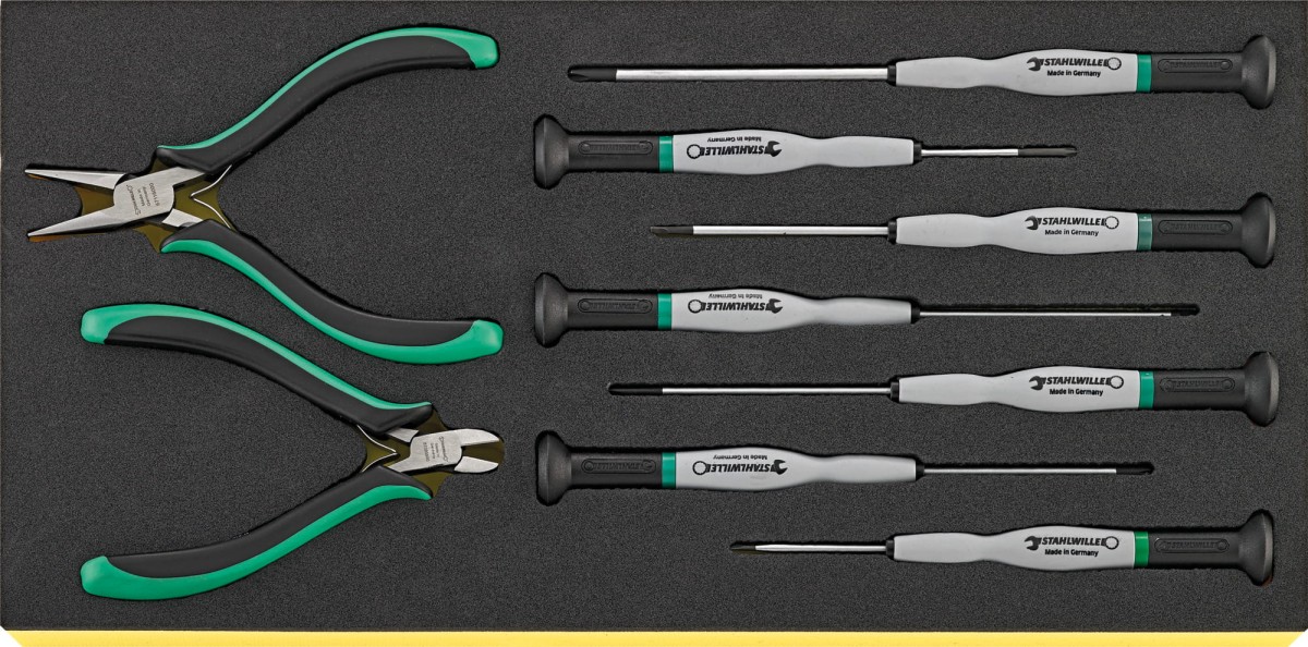 Zestaw TCS 1/3 narzędzi dla elektroników 9-el. Stahlwille 96838787