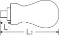 Wkrętak do końcówek typu BIT 1/4" z magnesem wersja krótka wewn. 6-kąt Stahlwille 18110016