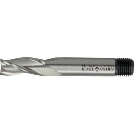 Frez gwintowany 12mm HSS-Co 3 ostrza kobaltowy SwissTech SWT1633312A