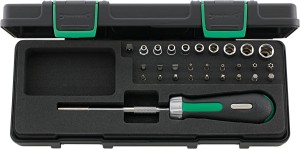 Zestaw 1/4" z pokrętłem grzechotkowym (29-cz.) Stahlwille 96182203