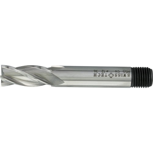 Frez gwintowany 7mm HSS-Co 4 ostrza kobaltowy SwissTech SWT1633607A