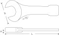 Klucz płaski 100mm do młota Stahlwille 42040100