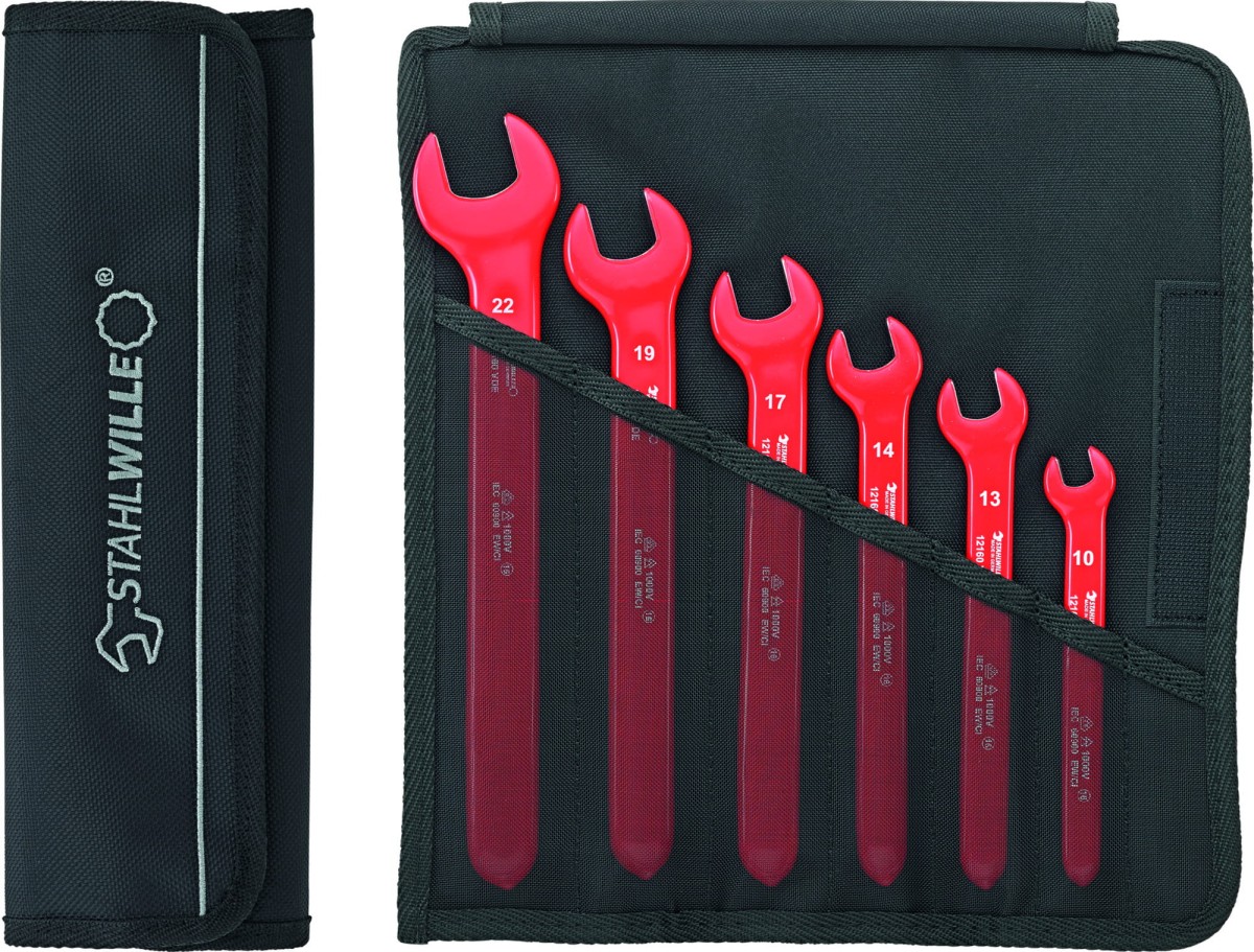 Zestaw kluczy płaskich jednostronnych 10-22mm 6-elementowy izolowane 1000V VDE Stahlwille 96404301