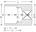 Nasadka 1/4" rozmiar 3/8" 12-kątna krótka Stahlwille 01530024