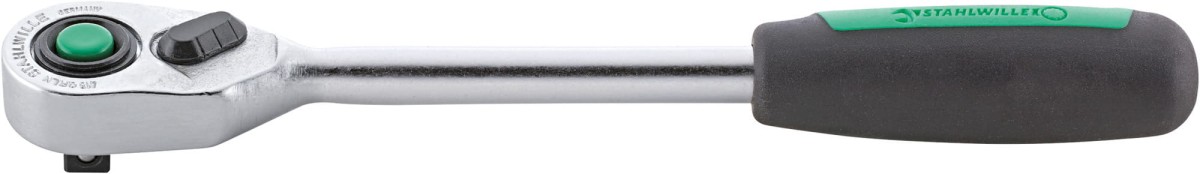 Grzechotka 1/4" QR (80 zębów) długa L-153mm z modułem zatrzaskowym i 2K rękojeścią (11110153) Stahlwille 11111040