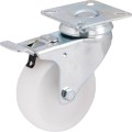 Kółko z hamulcem obrotowe z blaszką mocującą 75mm PP polipropylenowe Atlas Workholders ATL9450202K