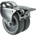 Kółko z hamulcem obrotowe z otworem75mm TWIN RUBBER Atlas Workholders ATL9450432K