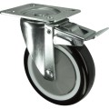 Kółko z hamulcem obrotowe z blaszką mocującą 125mm PU poliuretanowe Atlas Workholders ATL9450596K